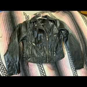 L2 Black Faux Leather Jacket